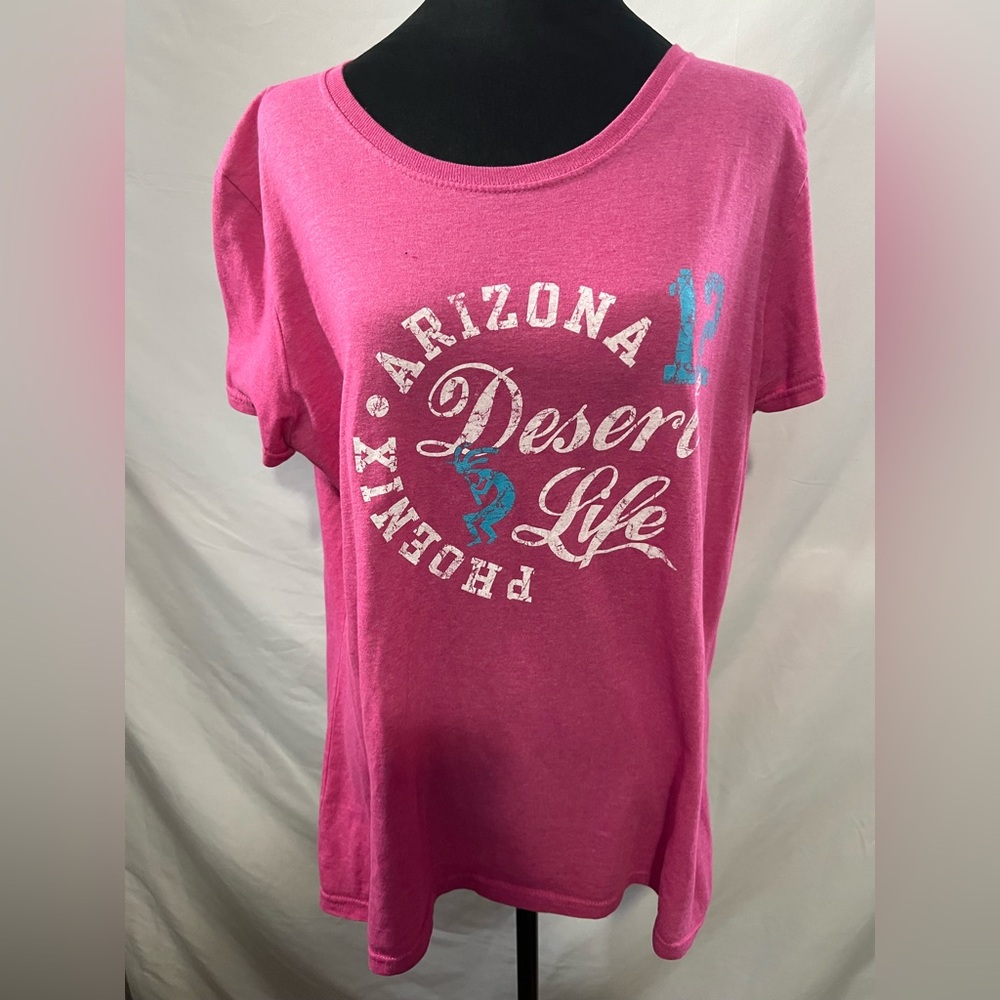 Arizona Desert Life Phoenix Graphic T Shirt Pink Short Sleeve Womens Casual Tee